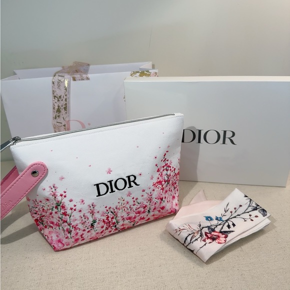 Miss Dior🌸Floral Cosmetic Makeup Clutch Bag - Picture 8 of 15